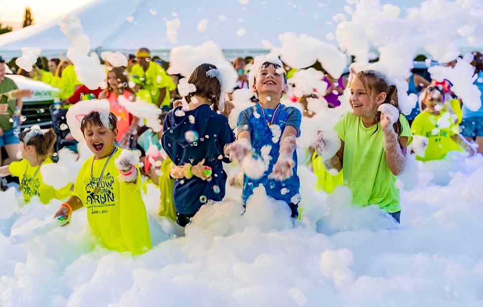 Foam cannon in action